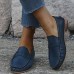 Women Large Size Comfy Soild Slip On Casual Flats Loafers