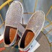 Women Plus Size Rhinestone Decoration Breathable Slip On Comfy Casual Flats