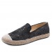 Women Casual Sequined Flowers Pattern Espadrille Flats Loafers