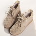 Women Large Size Braided Comfy Solid Casual Flats