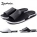 Men's White and Black Slip On Slide Nonslip Indoor Outdoor Sandals