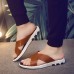 Men's Summer Fashion PU Upper Material Slide Outdoor Casual Beach Sandals