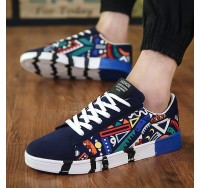 New Arrival Spring and Summer Fashion Personality Printed Breathable Casual Canvas Skate Shoes