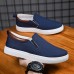 Fashion Big Size Low Top Men Casual Daily Wear Shoes Blank Slip On Canvas Shoes