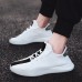 Fashion Simple Design Fly Woven Running Shoes Men Two Tone Contrast Color Casual Shoes