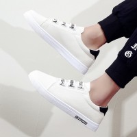 New Design Youth Student Letter Print Casual Shoes Men Height Increasing White Skate Shoes