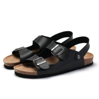 wholesale hot sale beach casual shoes couple outdoor summer solid color cork Sandals