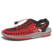 Summer Breathable Men's and Women's Beach Sandals Hollow Woven Flat Wading Shoes