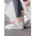 Women Casual Letter Tape Lace Up Comfy Chunky Sneakers