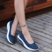 Women Mesh Splicing Sport Casual Lace Up Platform Sneakers