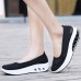 Women Mesh Splicing Sport Casual Lace Up Platform Sneakers