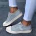 Women Canvas Elastic Band Casual Comfy Wearable Flats