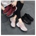 Women Casual Embroidery Flowers Knitted Lightweight Breathable Sneakers