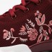 Women Casual Embroidery Flowers Knitted Lightweight Breathable Sneakers