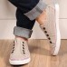 Women Buttonhole Decor Comfy Wearable Sports Casual Canvas Flats